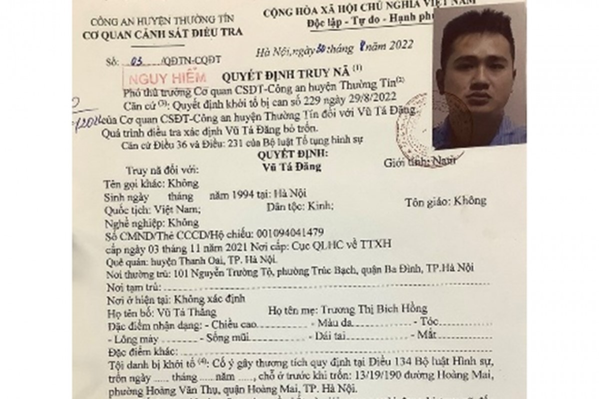 Truy nã đối tượng chém lìa chân người đàn ông đang đi bộ