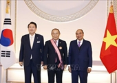 Chủ tịch nước Nguyễn Xuân Phúc dự tiệc chiêu đãi cấp Nhà nước tại Hàn Quốc