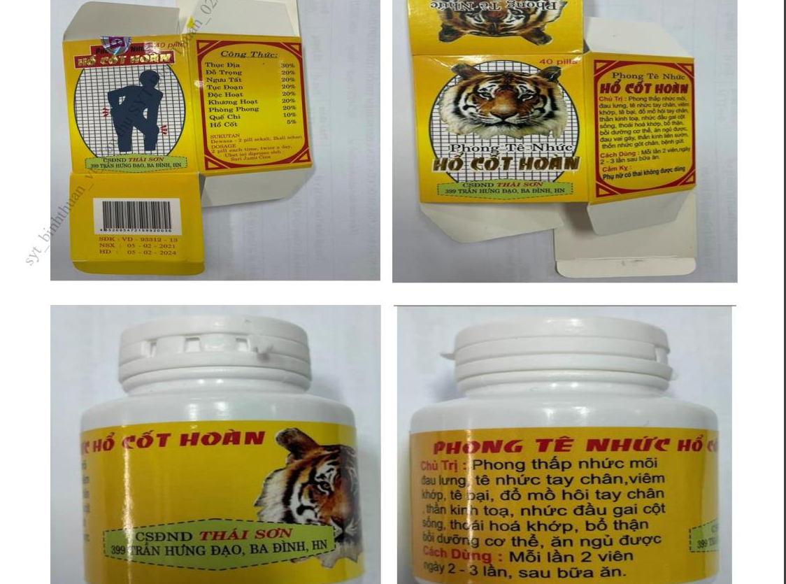 Cục quản lý Y dược cổ truyền cảnh báo thuốc Phong tê nhức Hổ cốt hoàn giả, trộn Paracetamol
