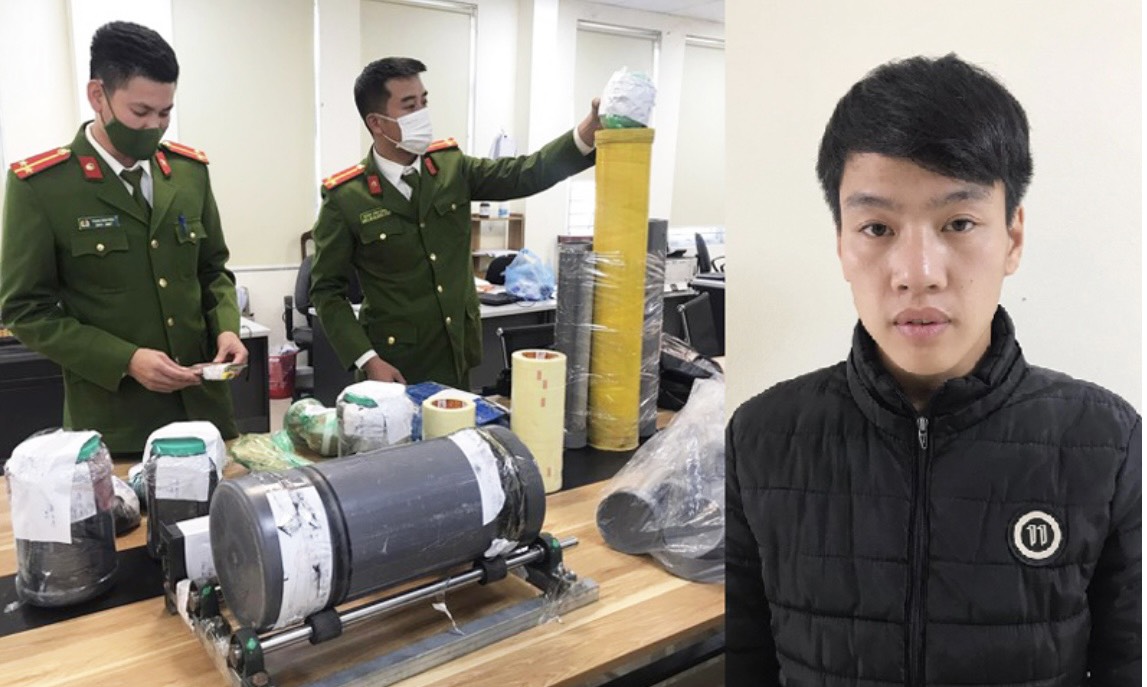 Mang pháo hoa tự chế nổ trước cửa nhà chơi, 1 nam thanh niên bị bắt