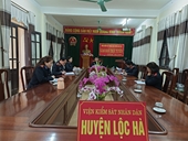 VKSND huyện Lộc Hà kiểm sát đột xuất công tác thi hành án hình sự tại cơ sở