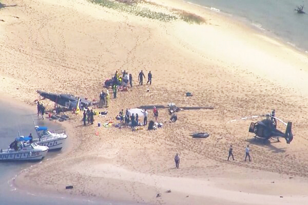 Hai trực thăng tông nhau trên không, 4 người thiệt mạng, 3 người nguy kịch