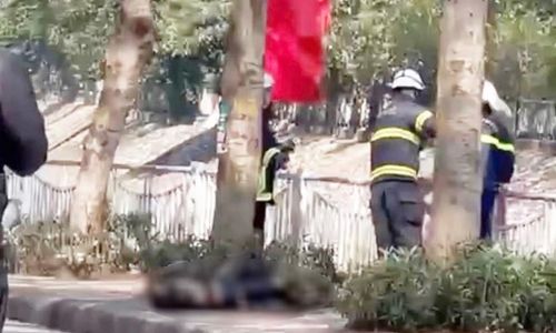 Một người nghi tự thiêu bên bờ sông Sét