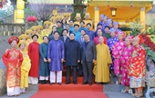 Chủ tịch Quốc hội Vương Đình Huệ dự lễ Khai xuân tại khu di tích Hoàng thành Thăng Long