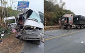 Ô tô khách va chạm với xe đầu kéo khiến 8 người thương vong ở Lạng Sơn
