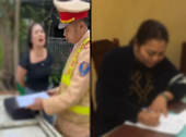 Xử lý nghiêm người phụ nữ lăng mạ CSGT ở Thanh Hóa