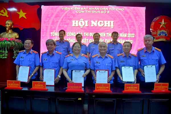 Cụm thi đua số 8 ký kết Giao ước thi đua năm 2023