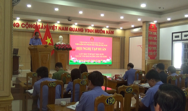 VKSND tỉnh Quảng Nam tập huấn, hướng dẫn về bảo vệ bí mật nhà nước