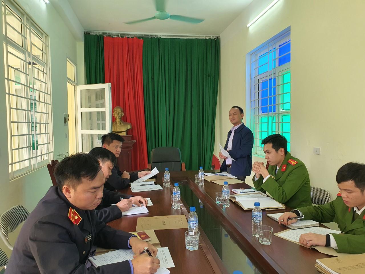 Trực tiếp kiểm sát công tác Thi hành án hình sự tại UBND thị trấn Mường Lát