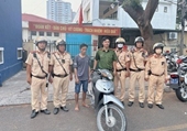 Cán bộ CSGT Phú Lâm phơi nhiễm HIV khi vây bắt tên trộm xe máy