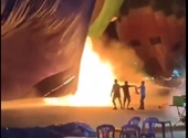 Tuyên Quang Cháy khinh khí cầu, 5 người bị thương