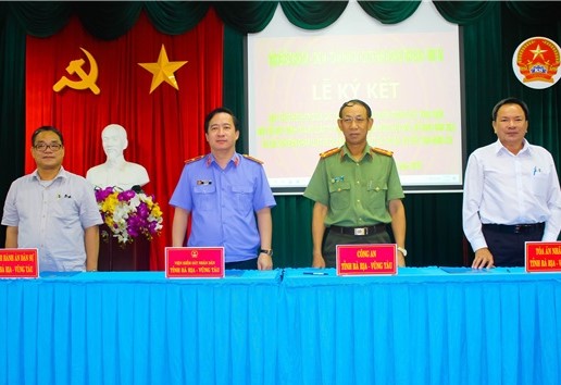 VKSND tỉnh Bà Rịa – Vũng Tàu tổ chức Lễ ký kết Quy chế phối hợp liên ngành về quản lý, giải quyết các vụ án