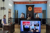 VKSND huyện Thiệu Hóa phối hợp tổ chức phiên tòa xét xử trực tuyến hình sự