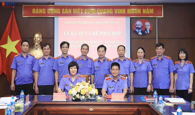 Ký Quy chế phối hợp giữa Ủy ban Kiểm tra Đảng ủy VKSND tối cao và Thanh tra VKSND tối cao