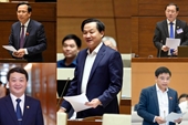 Từ sáng nay 6 6 , 4 Bộ trưởng và Phó Thủ tướng Lê Minh Khái sẽ lần lượt trả lời chất vấn trước Quốc hội