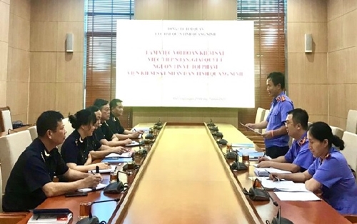 Trực tiếp kiểm sát việc tiếp nhận, giải quyết tin báo, tố giác về tội phạm tại Cục Hải quan Quảng Ninh