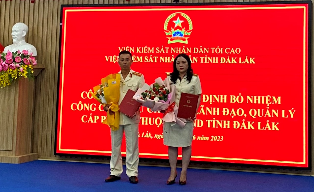 Kiện toàn lãnh đạo Phòng 3 VKSND tỉnh Đắk Lắk