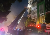 Huy động 40 chiến sỹ dập tắt đám cháy nhà hàng 7 tầng ở trung tâm TP HCM
