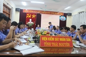 VKSND tỉnh Thái Nguyên Hội nghị trực tuyến giao ban công tác tháng 7 2023