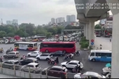 Thông báo chi tiết việc phân luồng giao thông cầu vượt Nguyễn Văn Cừ