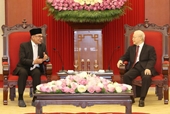 Tổng Bí thư tiếp Thủ tướng Malaysia thăm chính thức Việt Nam