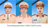 Truy thăng cấp bậc hàm đối với 3 CBCS hy sinh tại đèo Bảo Lộc