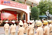 Công an tỉnh Nam Định cao điểm tổng kiểm soát phương tiện vận tải