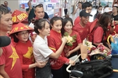 Đội tuyển nữ Việt Nam về nước sau hành trình tại VCK World Cup nữ 2023