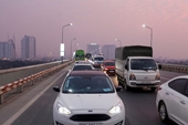 Thông báo phân luồng giao thông tầng 2 cầu Thăng Long để kiểm định và thử tải
