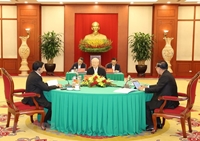 Hình ảnh cuộc gặp cấp cao ba nước Việt Nam-Campuchia-Lào