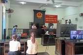 VKSND huyện Nga Sơn phối hợp xét xử trực tuyến 3 vụ án hình sự