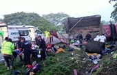 Xe tải chở người di cư lật ở Mexico, 35 người thương vong