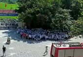 Cháy Trường Tiểu học Đồng Mai 1, hàng trăm học sinh chạy thoát xuống sân