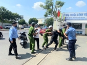 Diễn tập an ninh trật tự tình huống giả định vụ việc gây rối tại Bệnh viện Lê Văn Việt