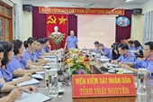 VKSND tỉnh Thái Nguyên giao ban công tác tháng 11 2023
