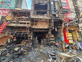 Hiện trường vụ cháy nhiều căn nhà cao tầng ở trung tâm TP Buôn Ma Thuột