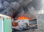 Cháy dữ dội ở công ty sản xuất cơ khí, thiệt hại nhiều tài sản