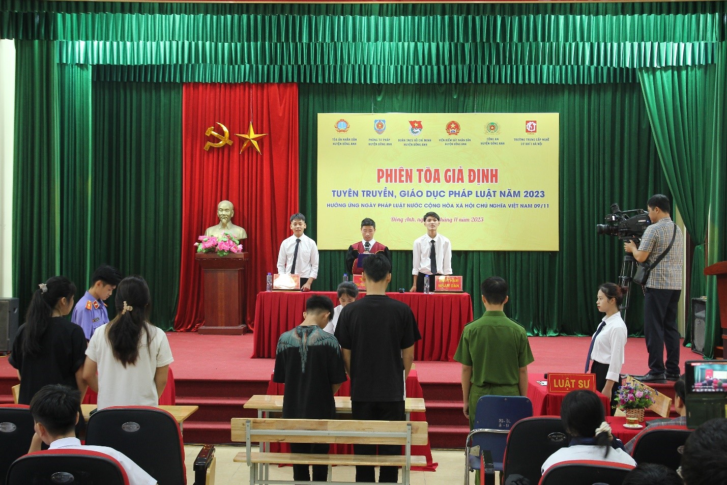 VKSND huyện Đông Anh phối hợp tổ chức phiên toà giả định phổ biến pháp luật