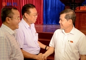 Viện trưởng Lê Minh Trí tiếp xúc cử tri TP Hồ Chí Minh sau kỳ họp thứ 6 Quốc hội XV