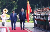 Thủ tướng Phạm Minh Chính đón và hội đàm với Thủ tướng Belarus Roman Golovchenko