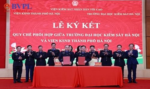 VKSND TP Hà Nội và Trường Đại học Kiểm sát Hà Nội ký Quy chế phối hợp về quan hệ công tác