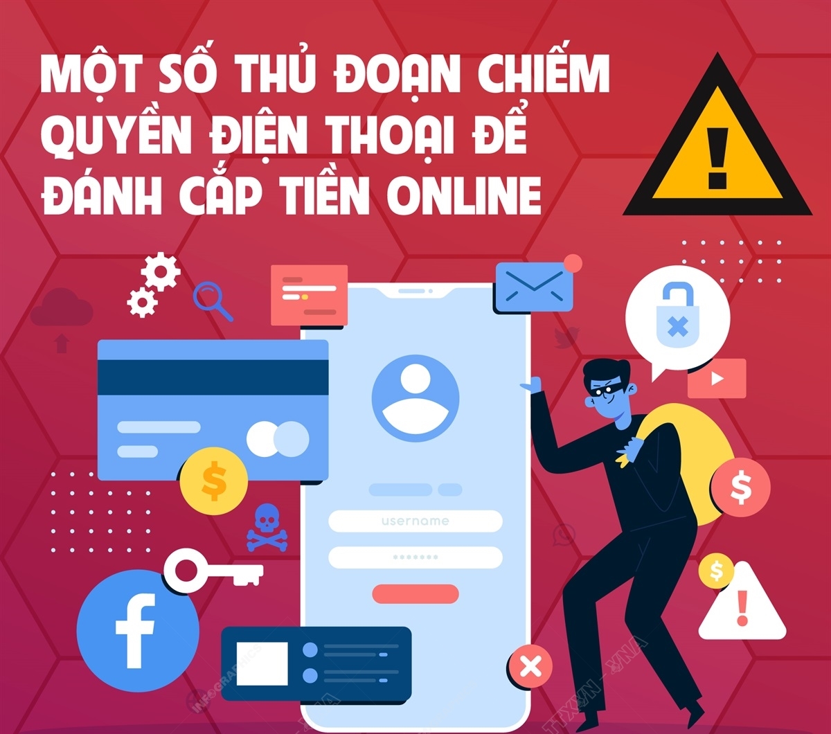 Một số thủ đoạn chiếm quyền điện thoại để đánh cắp tiền online