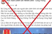 Cảnh báo giả mạo Fanpage của Học viện Cảnh sát nhân dân để lừa đảo