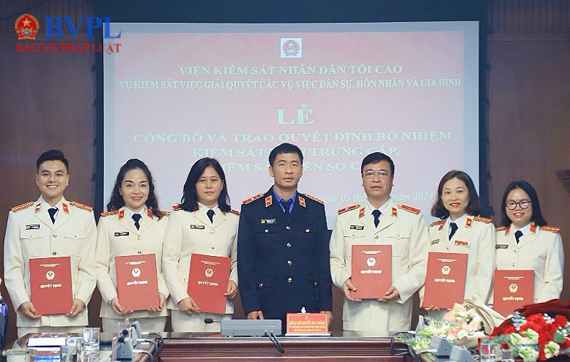 Vụ 9, VKSND tối cao Bổ nhiệm lãnh đạo cấp phòng và Kiểm sát viên các ngạch