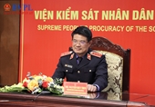 Phó Viện trưởng Thường trực VKSND tối cao Nguyễn Huy Tiến trả lời phỏng vấn Nhật báo Kiểm sát Trung Quốc
