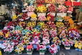Chợ hoa lớn nhất TP Hồ Chí Minh nhộn nhịp trước ngày 8 3