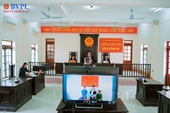 VKSND huyện Hà Trung phối hợp xét xử trực tuyến 6 vụ án hình sự