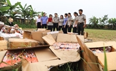 VKSND huyện Hương Sơn kiểm sát việc tiêu hủy hơn 8kg ma túy và 103 kg pháo nổ