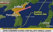 Tên lửa Triều Tiên rơi bên ngoài vùng đặc quyền kinh tế của Nhật Bản