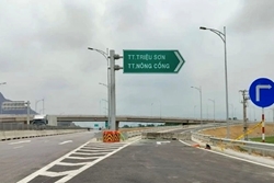 Tạm dừng khai thác 2 nút giao với đường cao tốc Bắc - Nam đoạn qua Thanh Hoá